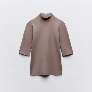 Zara Taupe Short Sleeve Tee